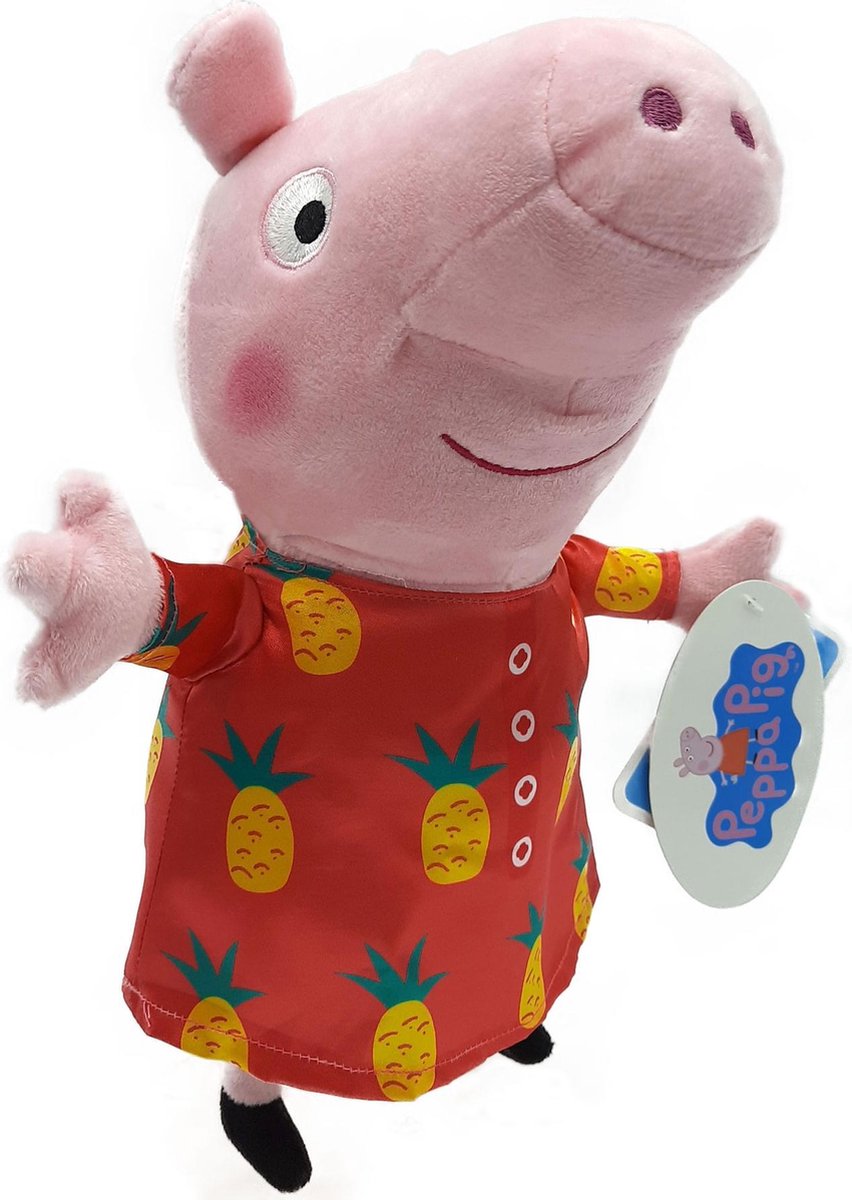 Peppa Pig - Ananas Print - Pluche Knuffel - 31 cm