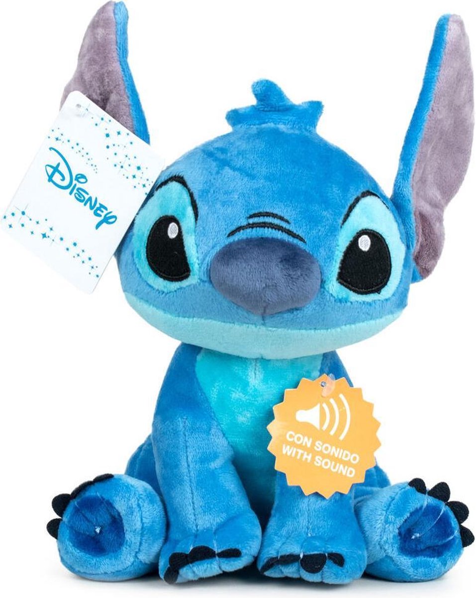 Play By Play Knuffel Disney Stitch Junior 30 Cm Pluche Blauw