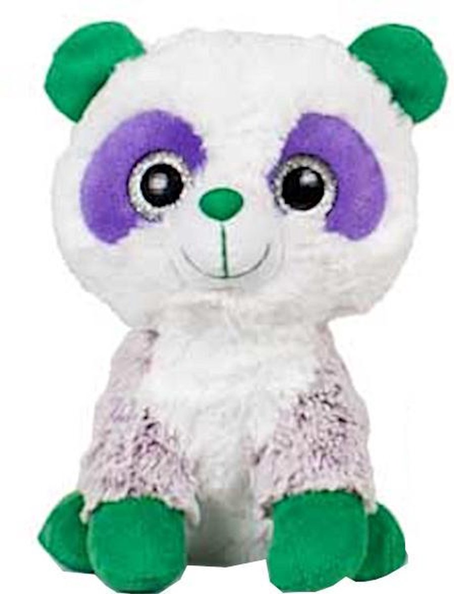 Play By Play Knuffeldier Animal Party Junior 25 Cm Wit/groen