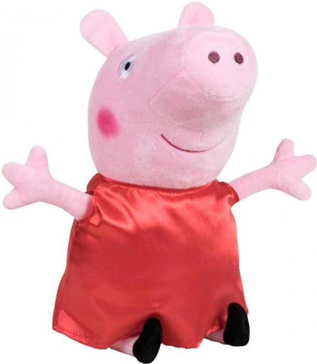 knuffel Peppa Pig junior 20 cm polyester¬†rood