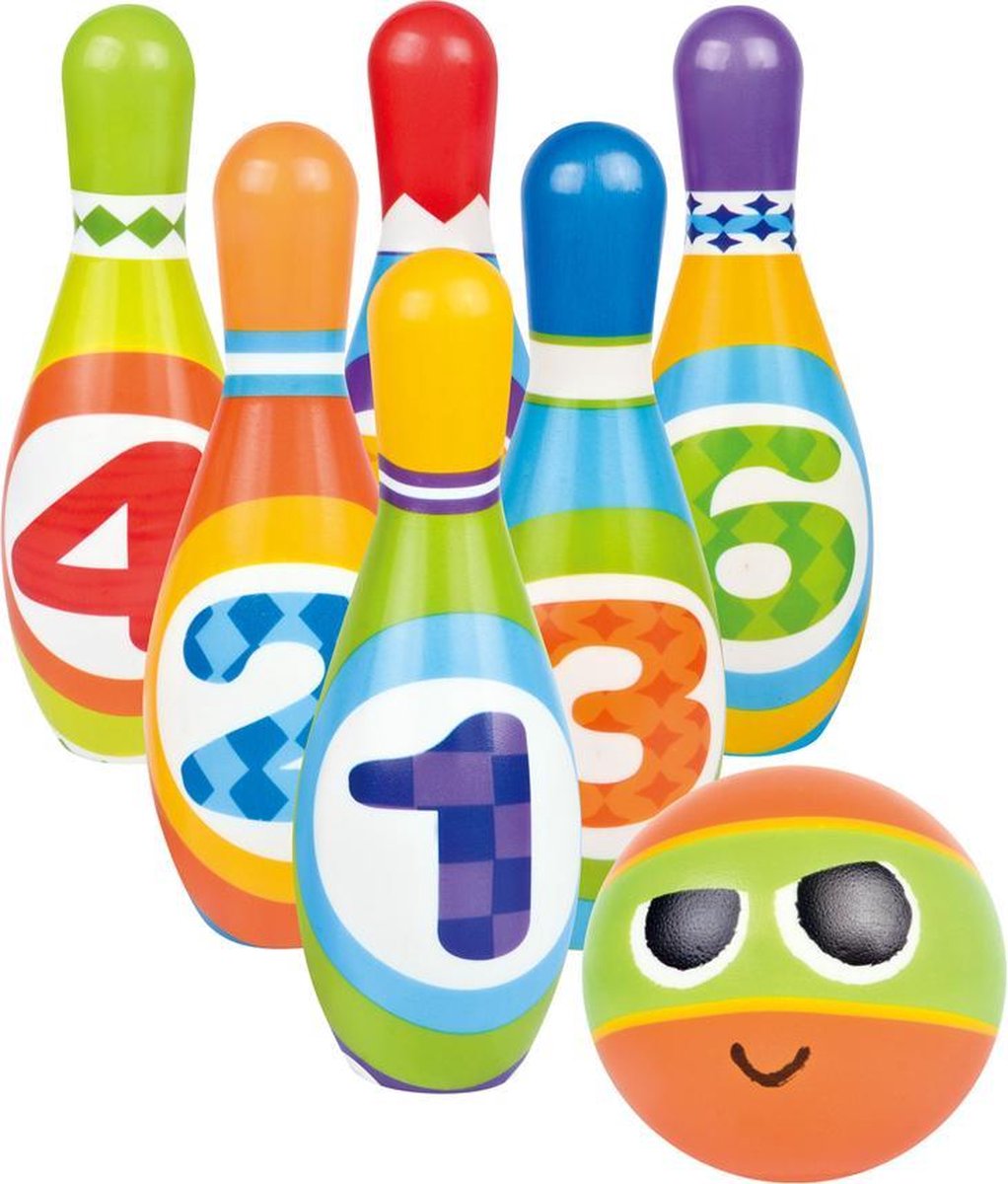 PlayMaxx Kegelspel met Cijfers - Bowling Speelgoed Set - Bowlingset Kinderen - Kegelset - 6 Kegels & 1 Bal - Zacht, Flexibel & Stevig - Bowlen Binnen & Buiten