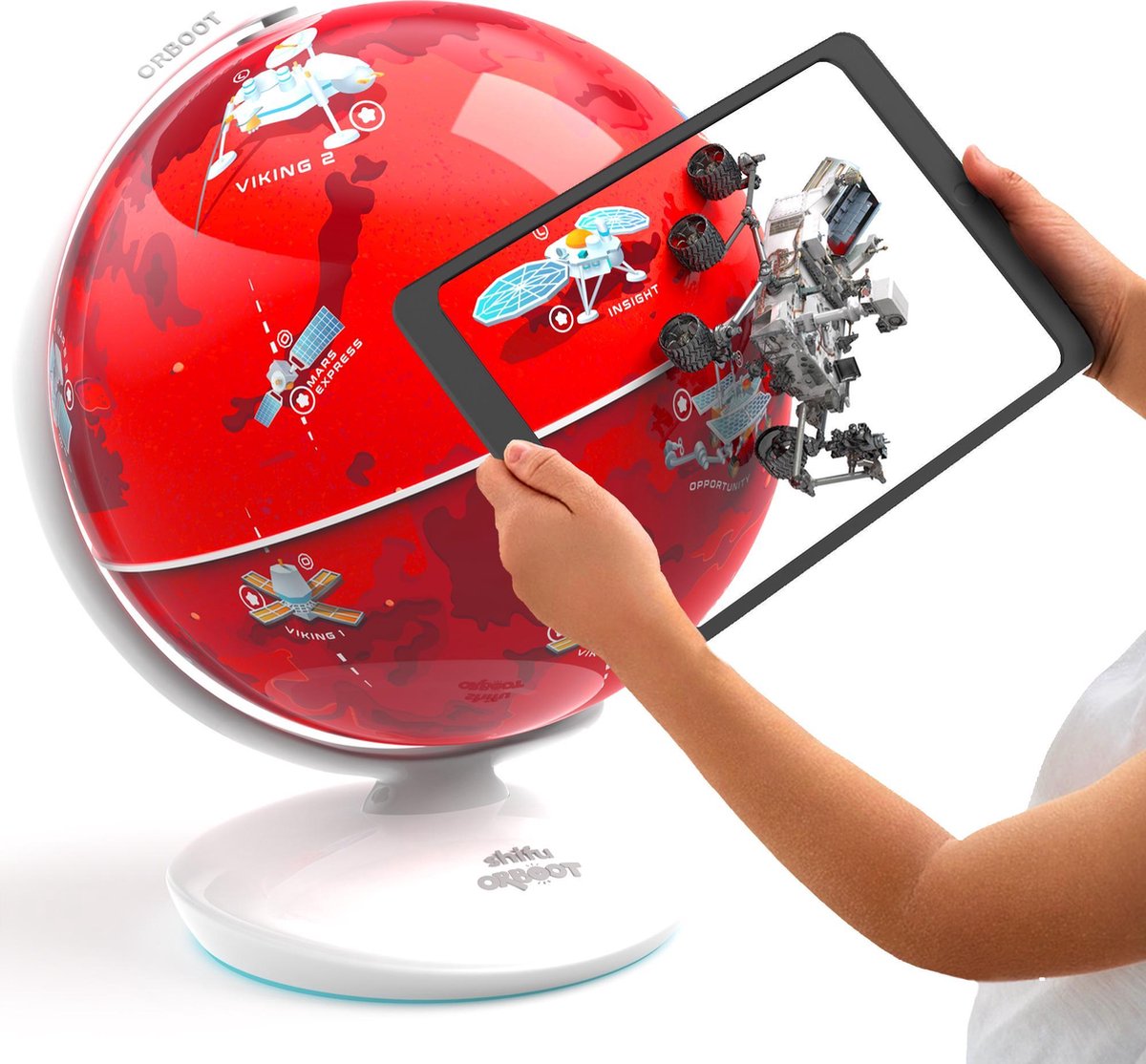 Orboot Planet Mars - AR globe - by   (met app): Interactief, Educatief, Augmented Reality Globe  - STEM speelgoed voor kinderen van 4 - 10 jaar