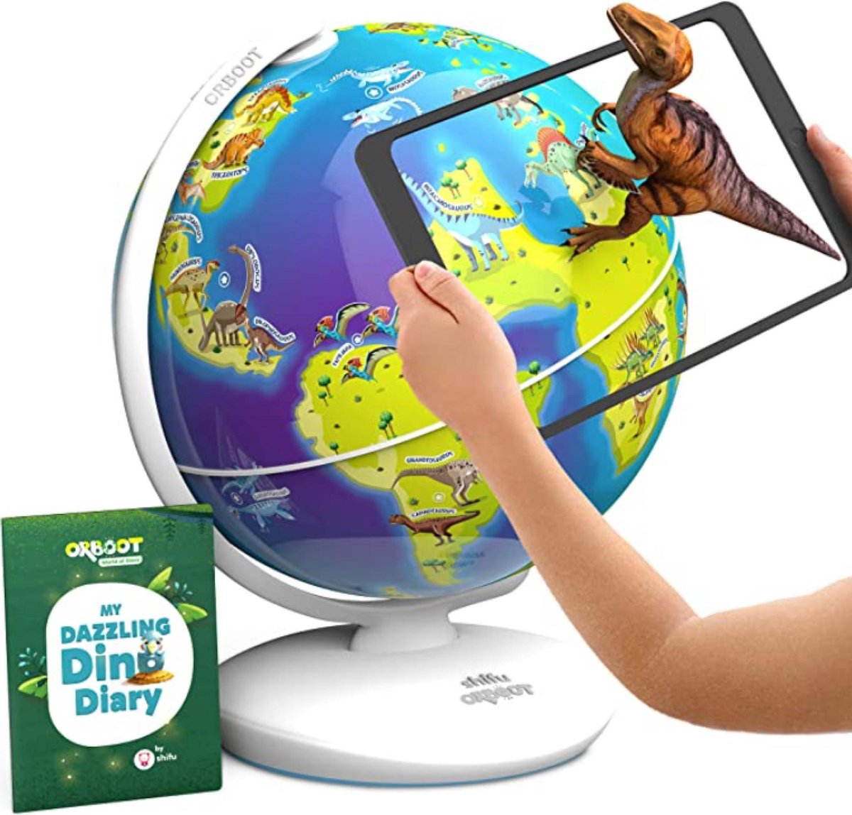 Orboot World of Dinosaurs by   (met app): Interactief, Educatief, Augmented Reality Globe  - STEM speelgoed voor kinderen van 4 - 10 jaar