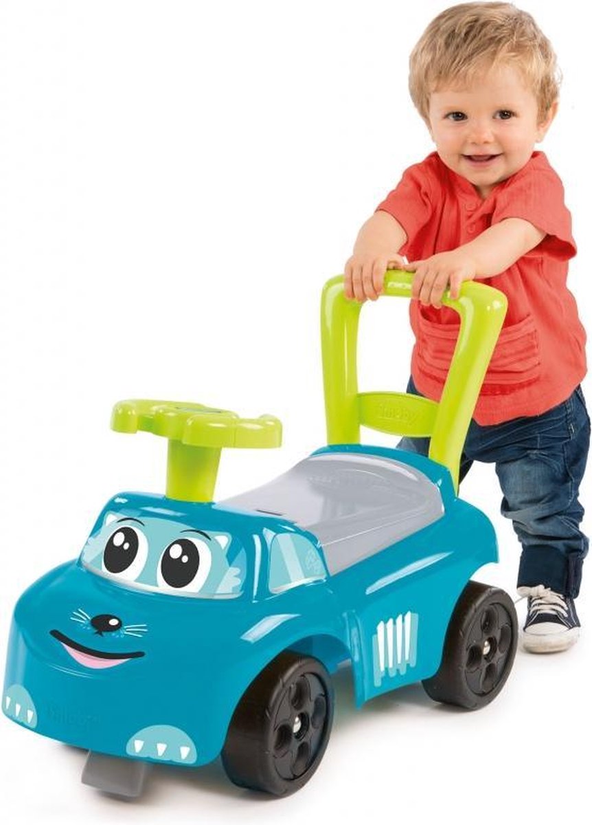 Smoby Mijn Eerste Loopauto Baby 1 Jaar Peuter Blauw