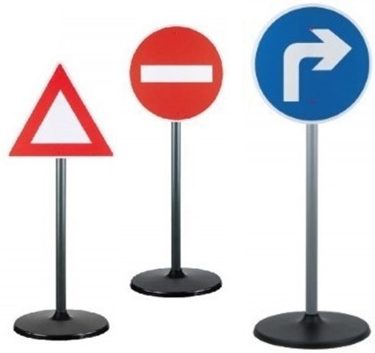 Playfun Verkeersborden Road Sign 65 Cm 3 Stuks