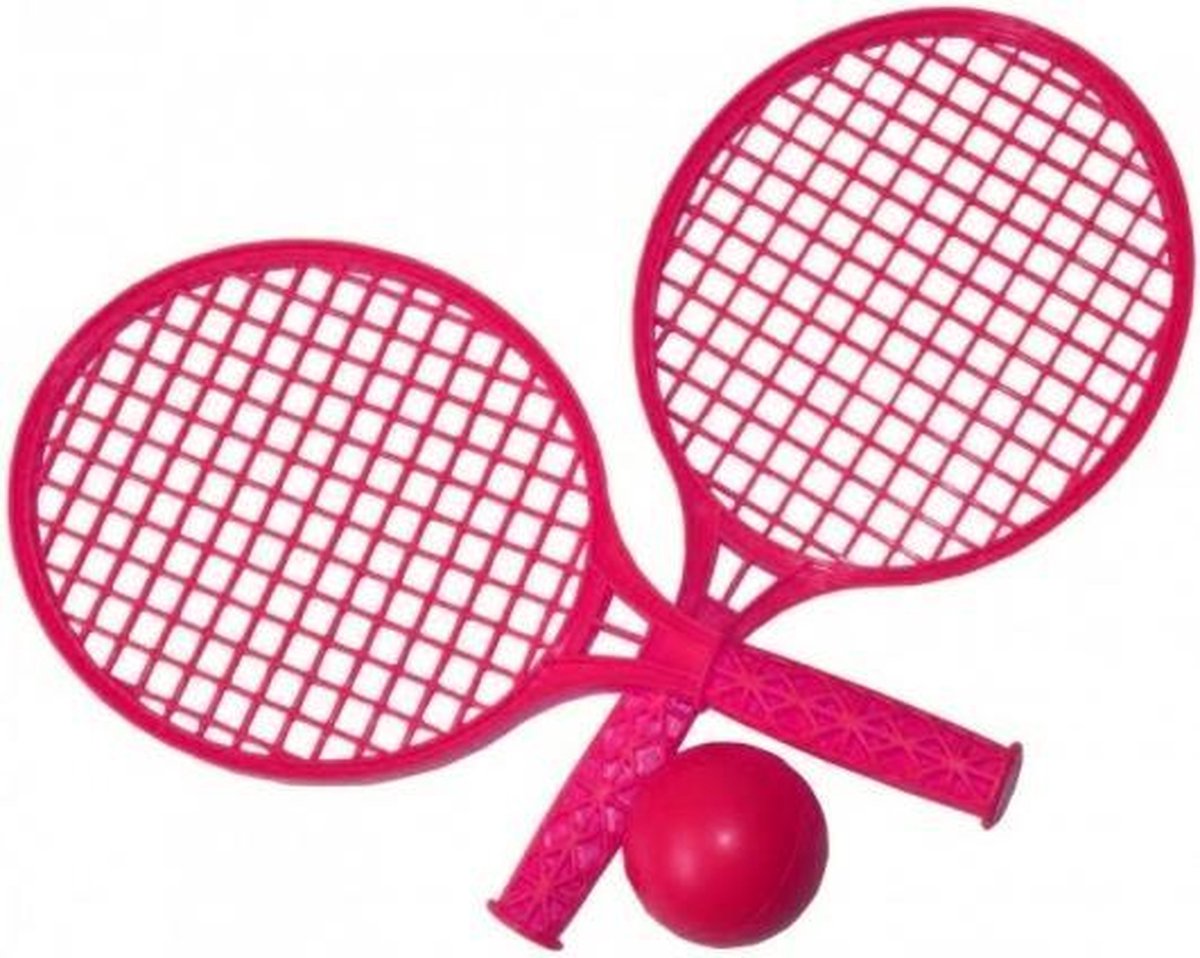 tennisset roze 3-delig 37 cm