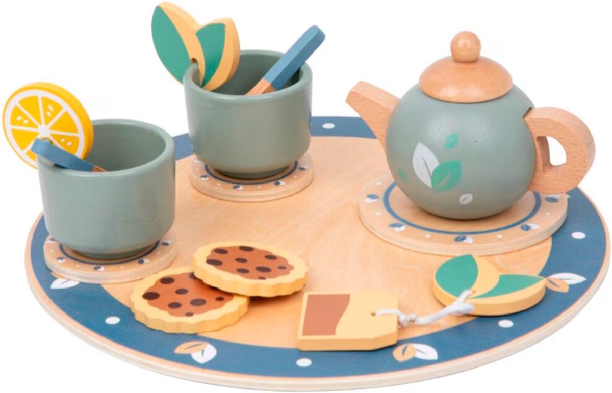 Houten Theeserviesje - 15 delig -   - FSC keurmerk