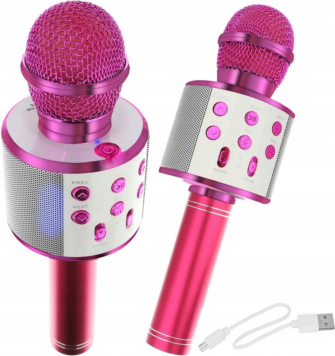  ® - Karaoke   - Roze - Draadloos - Bluetooth - met Stemvervormer - Kinderen en Volwassenen - Speaker - Karaoke Set -
