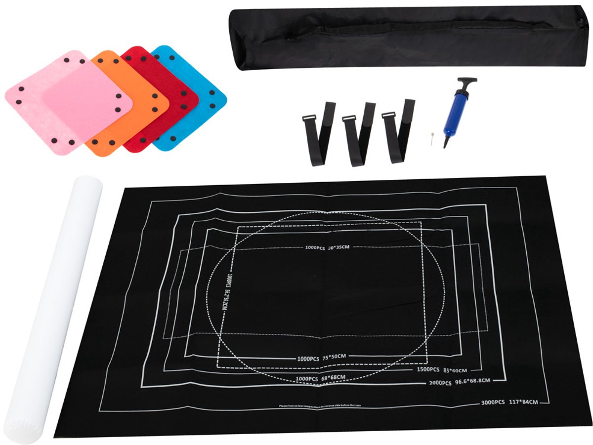  ® -   - 1500 tot 3000 stukjes - Zwart - 140 x 100 cm - met 4 Puzzelzakjes - Puzzelrol - Puzzelen