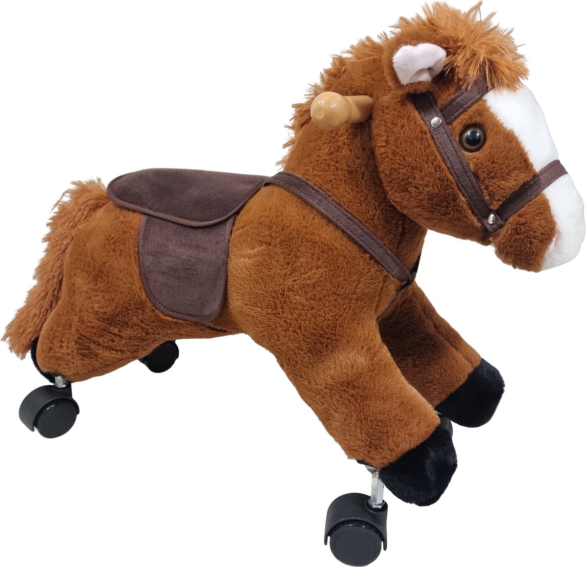   - Looppaard met zwenkwielen met geluid - loopauto rijdend paard 25 x 50 x57 cm zithoogte 34 cm