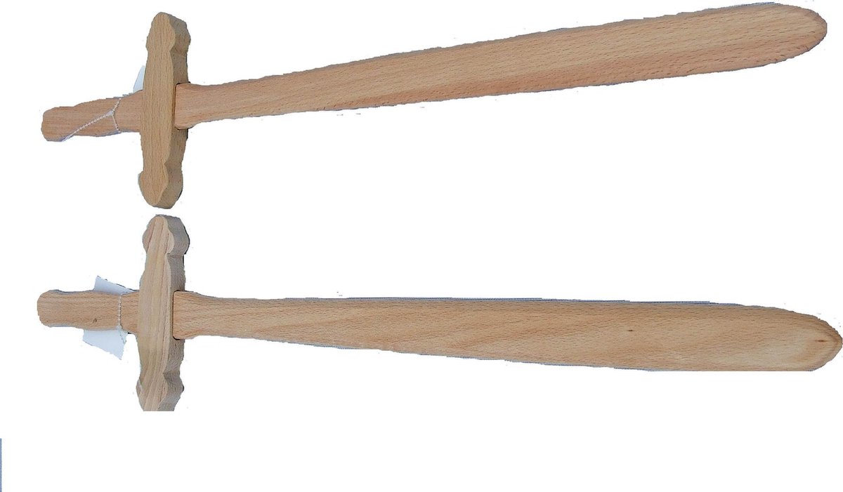 houten speelgoed zwaard 61cm lang per set van 2