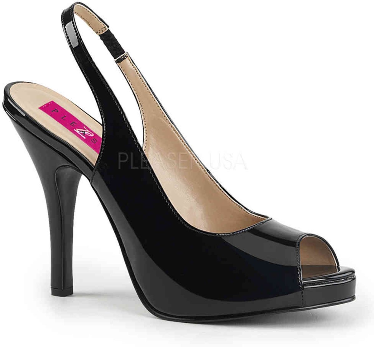 Pleaser Pink Label Hoge hakken -40 Shoes- EVE-04 Zwart