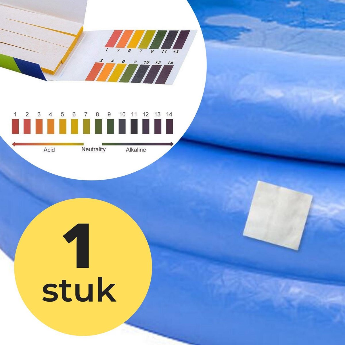 1x Zwembad Onderhoud Reparatie Set - Geschikt voor Opblaasbaar Zwembad en speelgoed met 80 PH meter strips - Pless®