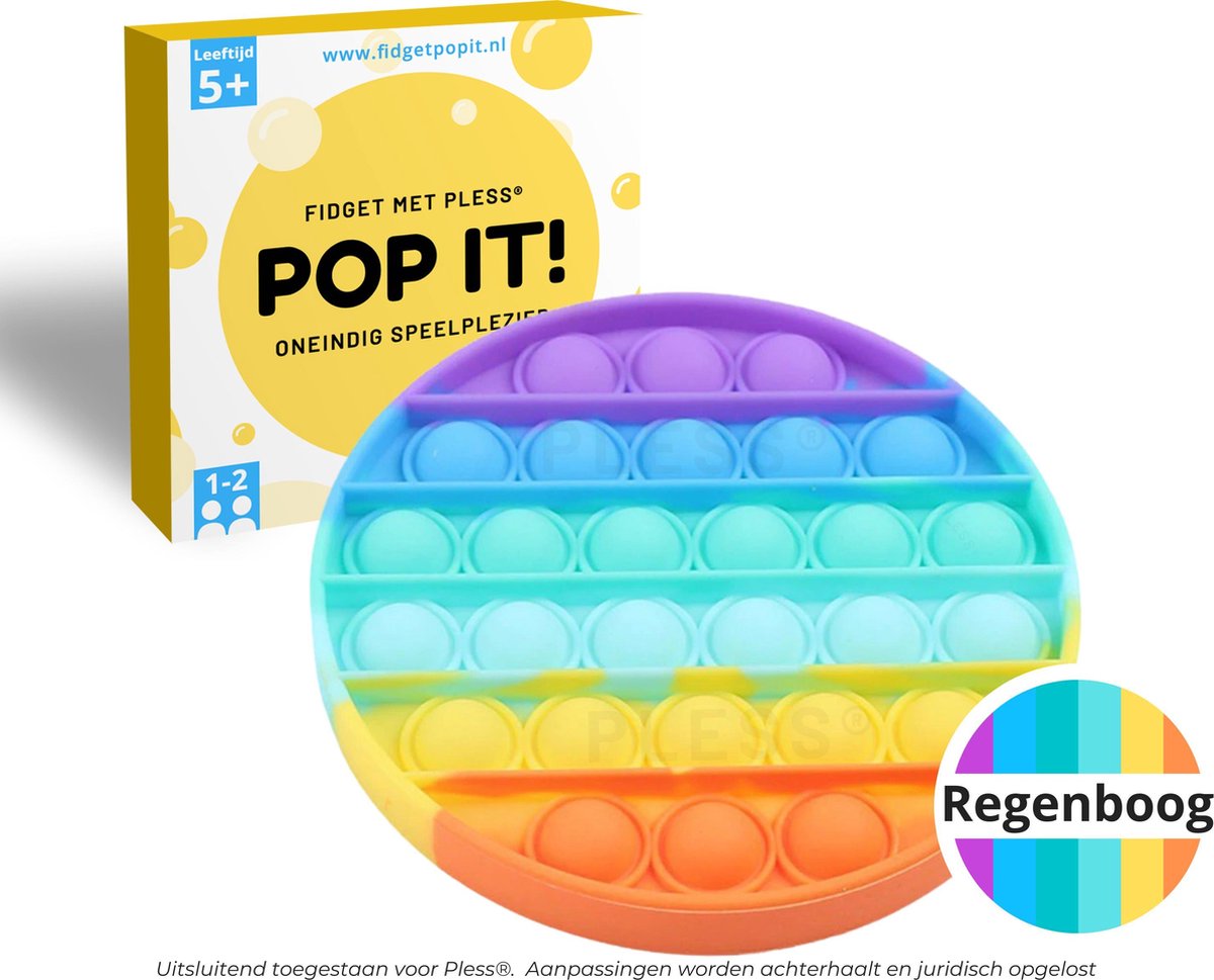 Fidget Toys Pop It Speelgoed - Cirkel Regenboog - Fidget Toy - Pless®