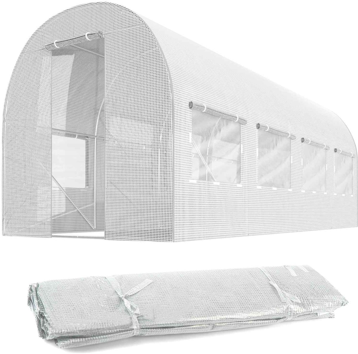 Folie voor tuintunnel 2x4,5m (9m2) wit  