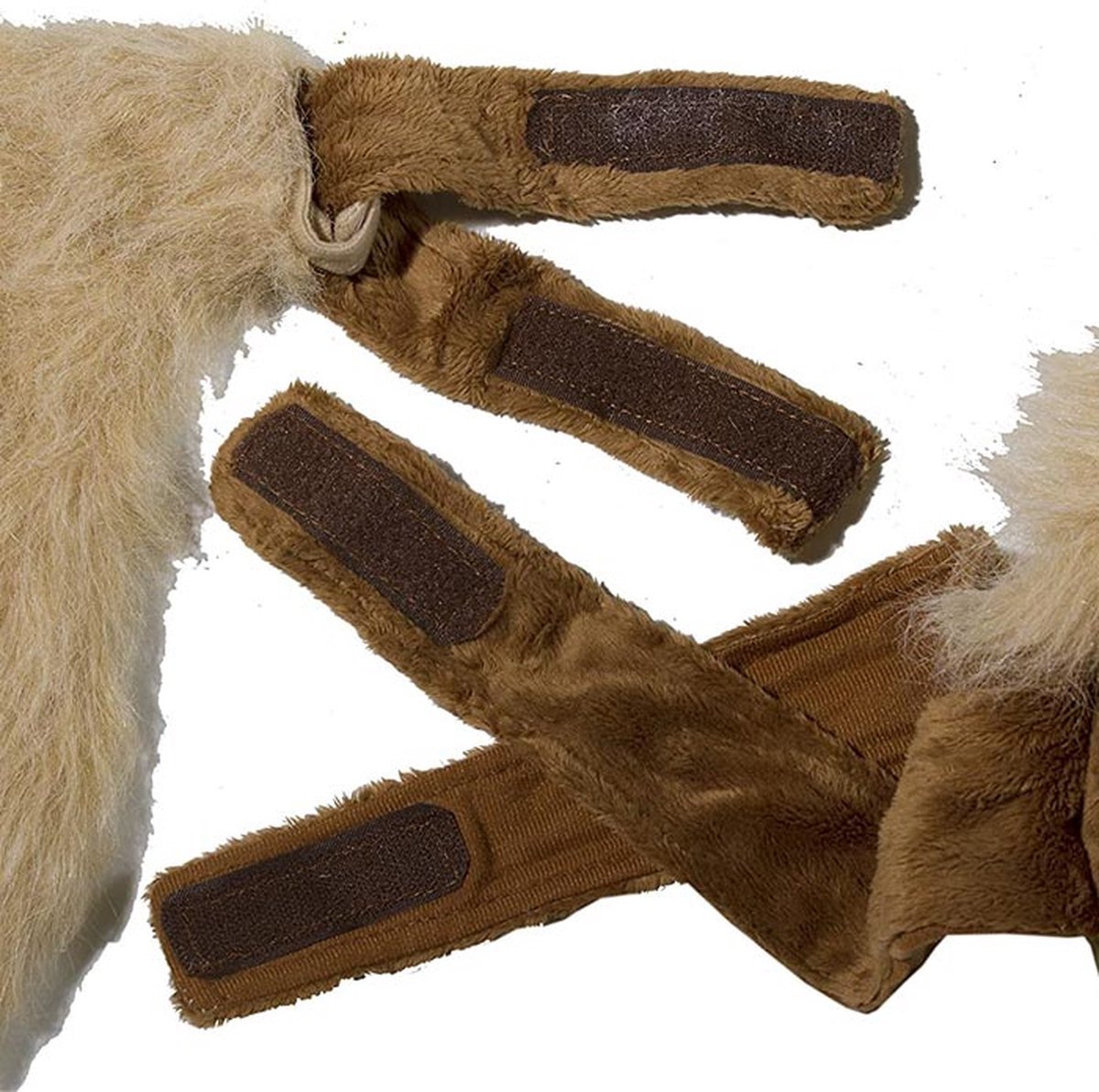 Paarden knuffel met geluidseffect - Bruin paard - Vastbinden om de middel - Knuffel - Pluché