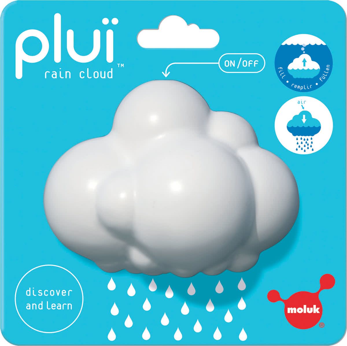   - regenwolk wit - 9x6.5x7 cm