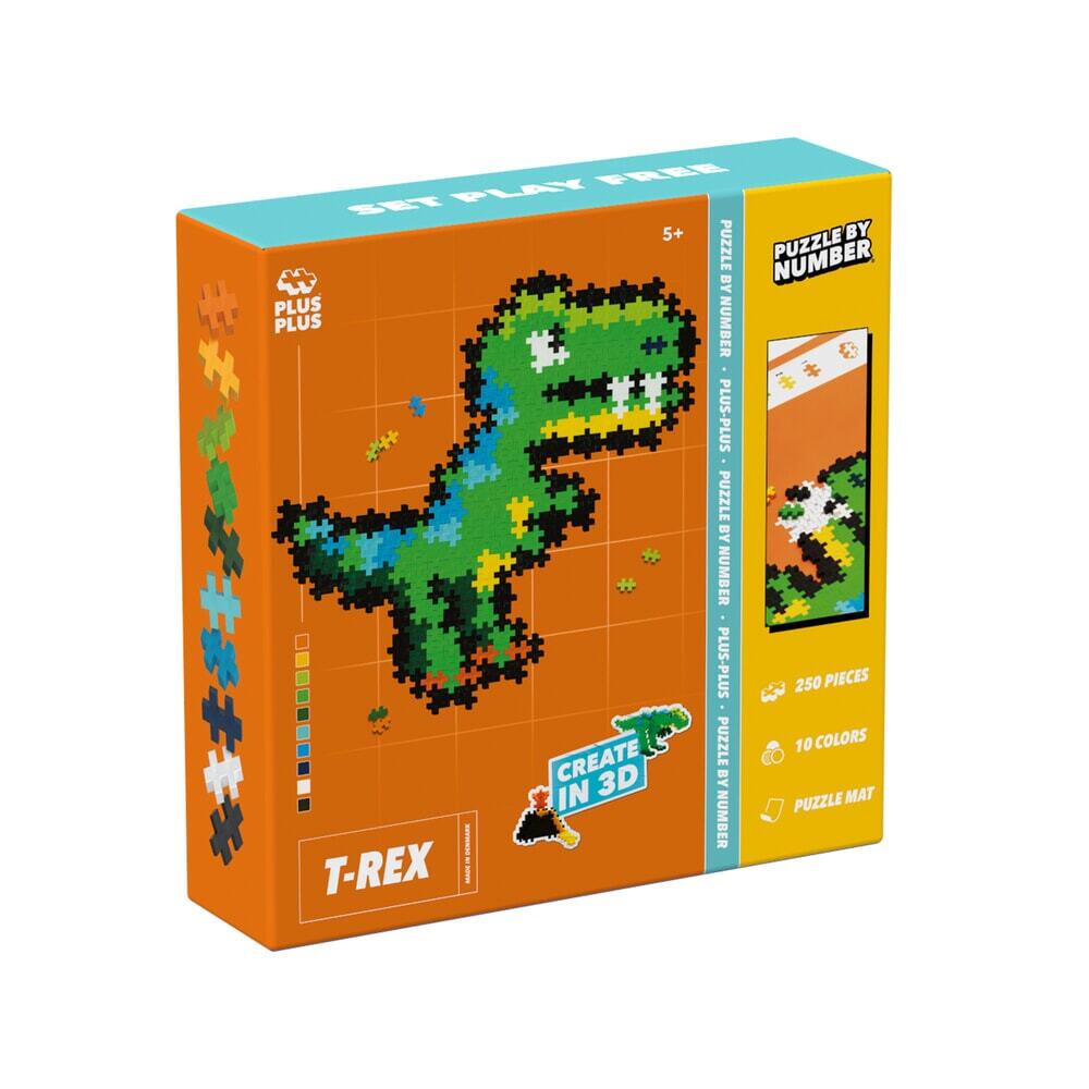 PlusPlus Puzzle By Number T-Rex 250 Pcs Plus-Plus 4334
