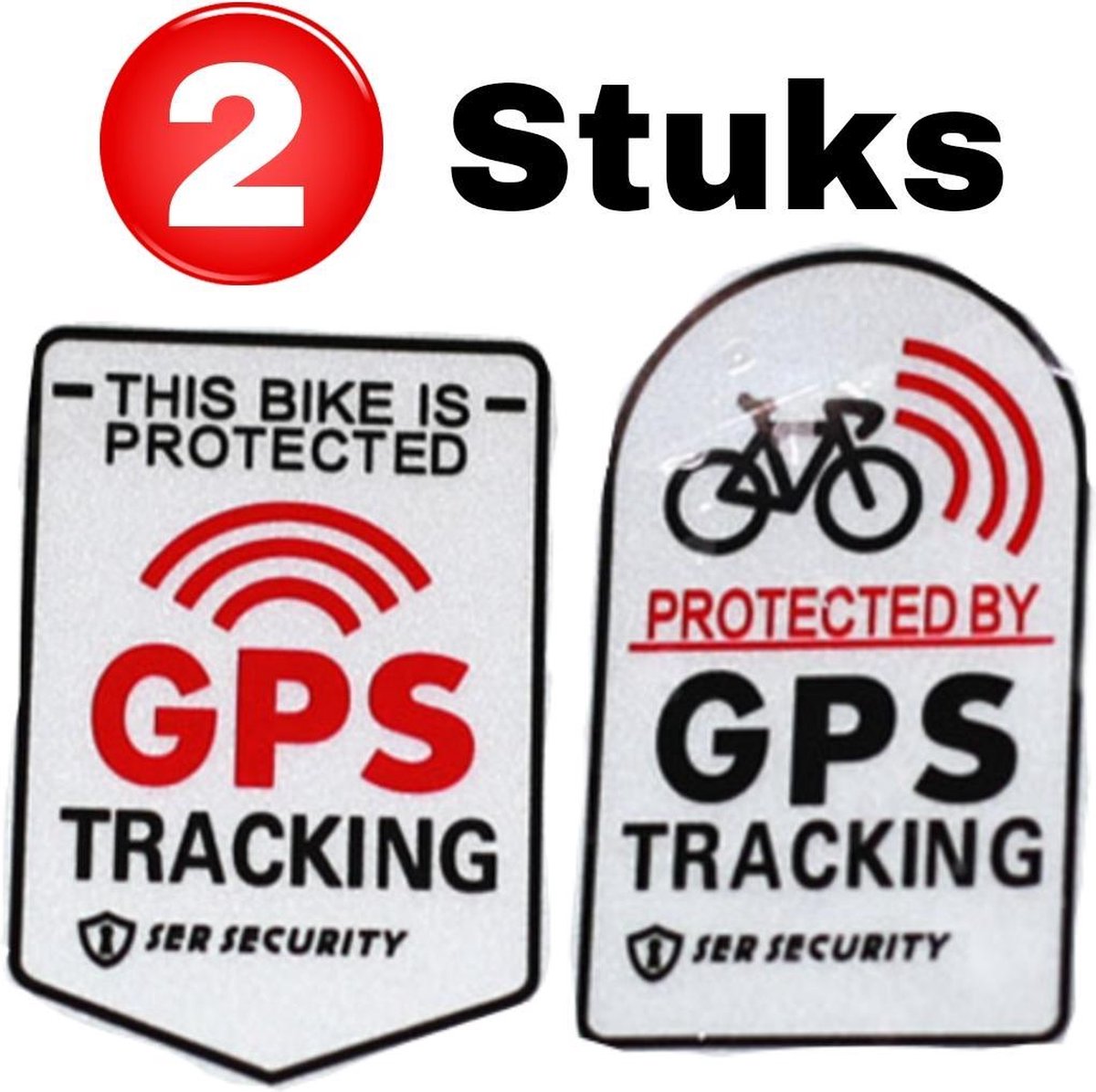 Fiets GPS sticker - antidiefstal sticker - 2 stuks - fietsendiefstal - GPS tracker