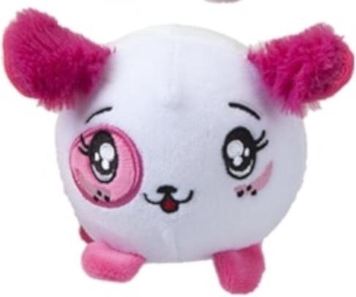 Pms Knuffel Squishimi Hond Junior Pluche 9 Cm Wit/roze