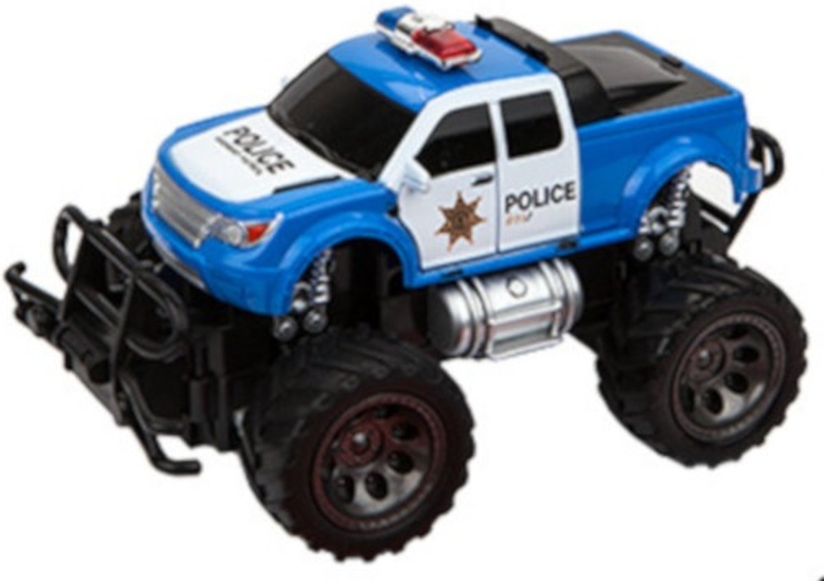 Pms Rc Monstertruck Racing Police 16 Cm Blauw