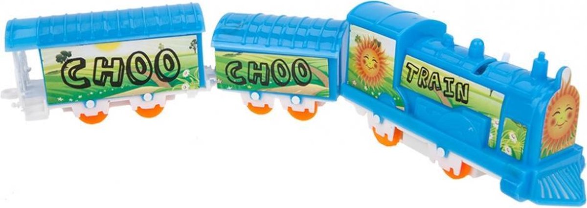 treinset Choo Choo Train blauw/oranje 11-delig