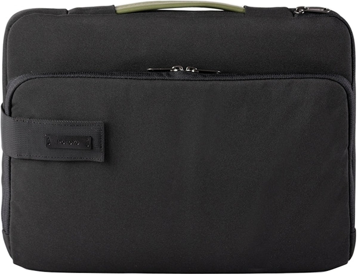 Let op type!! POFOKO E550 13 inch draagbare waterproof polyester laptop handtas met koffer riem (zwart)