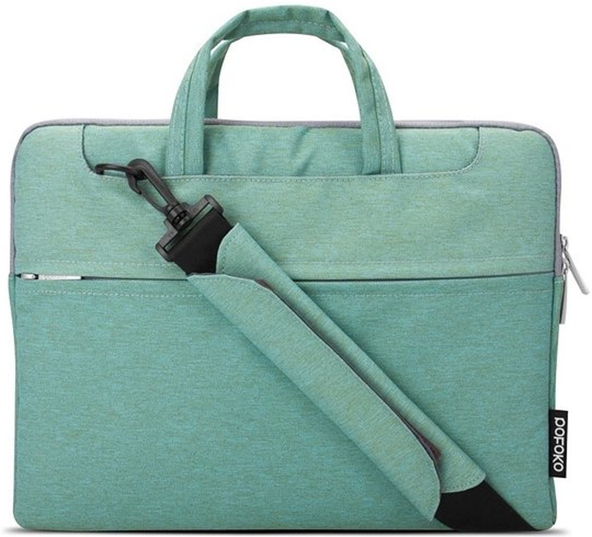 POFOKO 13.3 inch laptoptas met schouderband - Groen