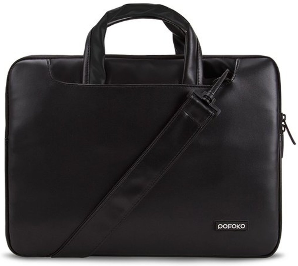 POFOKO 13.3 inch laptoptas met schouderband - Zwart