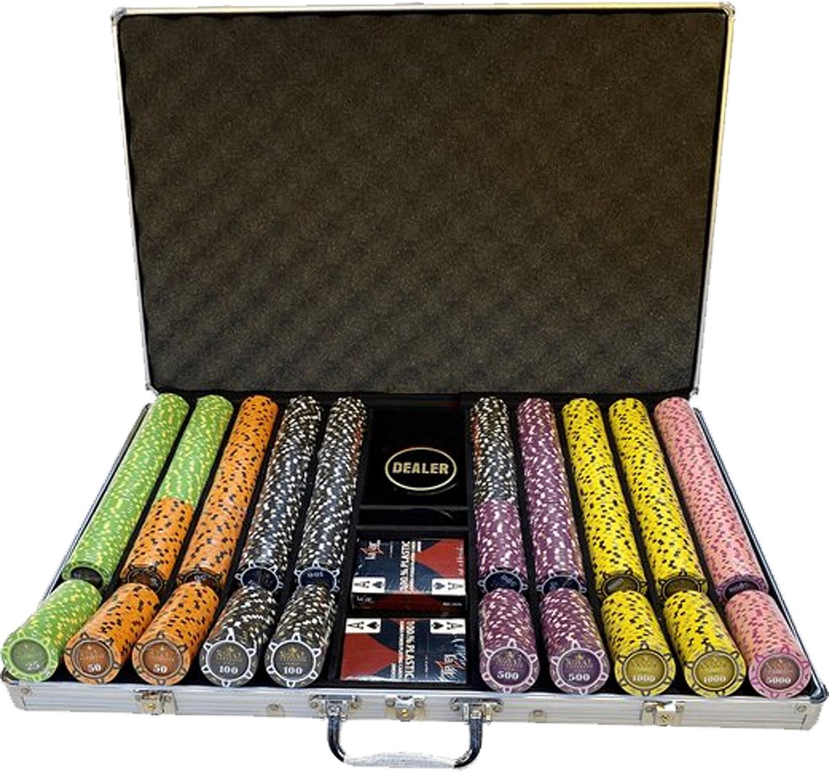 Poker Merchant - Pokerset Royal Cardroom 1000pcs Clay Composite Tournament