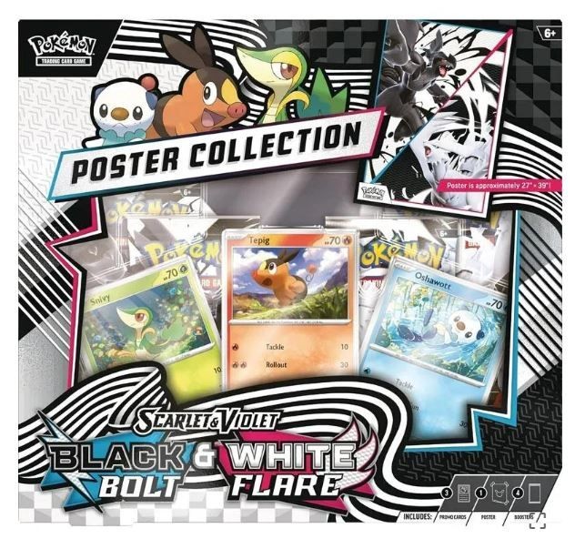 Pokemon Sv10.5 Black Bolt & White Flare Poster