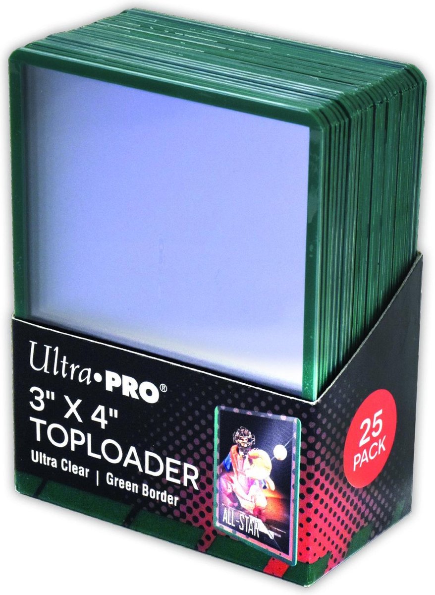 25 toploader green border ultra pro 3