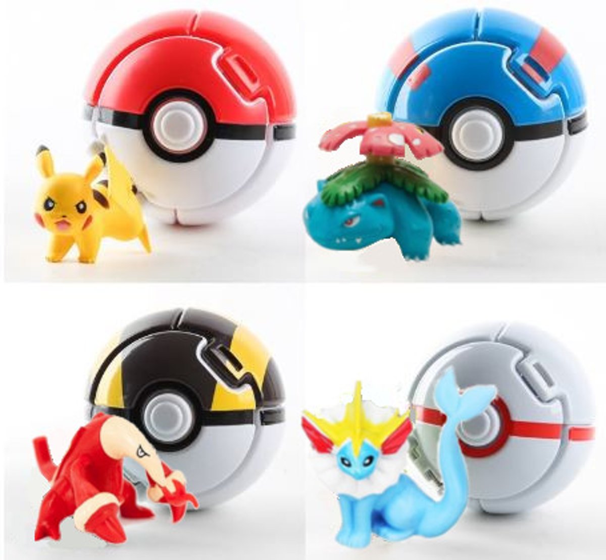 4x Pokemon ballen met Pokemon Speelgoed