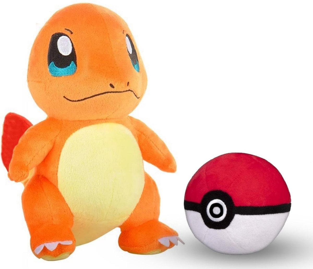 Charmander 23 cm met Pokebal 12 cm knuffel pluche