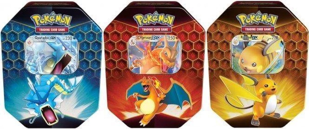 Hidden Fates Tins: Raichu, Gyarados & Charizard