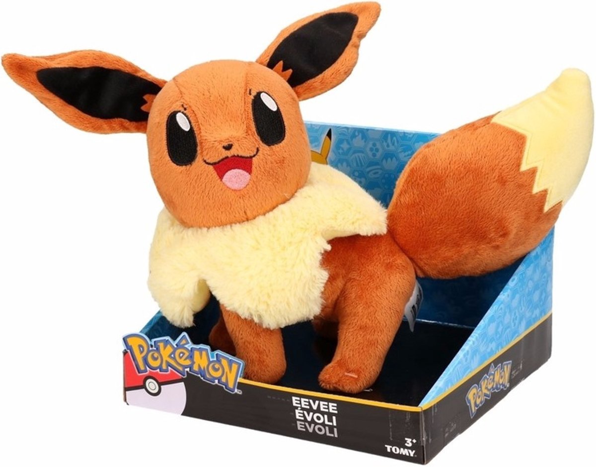 Pluche Eevee Pokemon knuffel 25 cm - knuffelpop