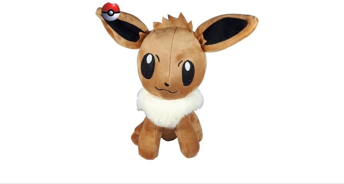 Pokemon, Eevee, Pluche knuffel, Bruin, 15 cm