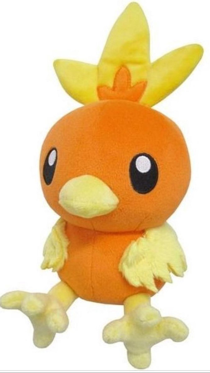 Pokemon, Torchic, Pluche knuffel, Oranje, 15 cm