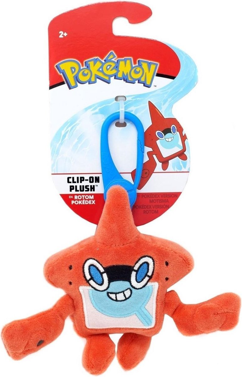 Pokemon Clip-On Plush Rotom Pokedex 10cm