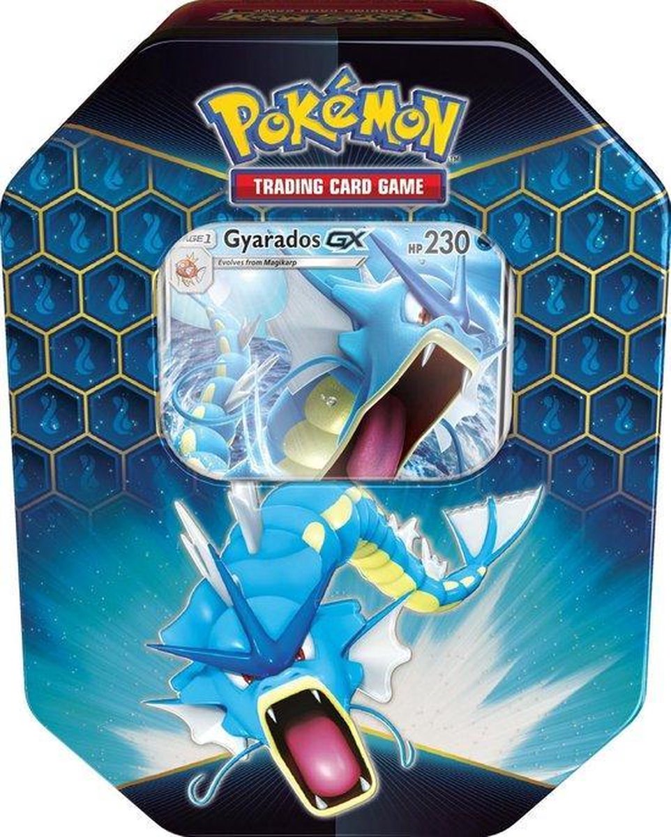 Pokemon TCG Hidden Fates Tin Box Gyarados GX