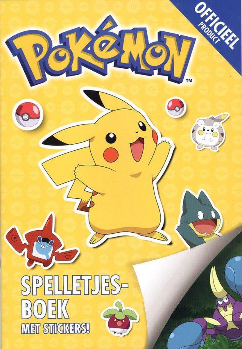 Pokemon spelletjes boek met stickers