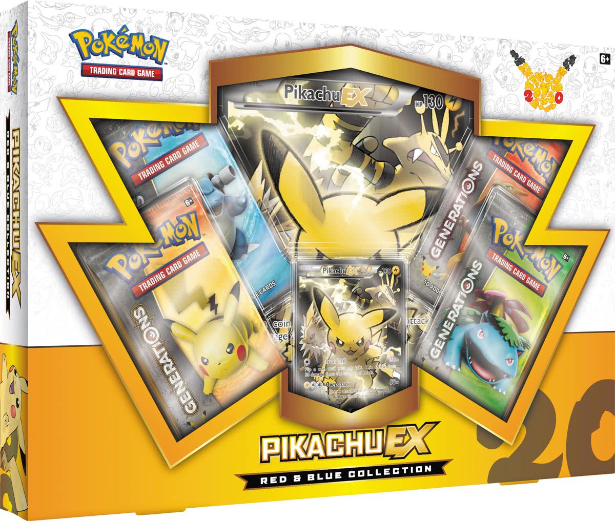 Pokémon 20th Anniversary Box Pikachu-EX - Pokémon Kaarten