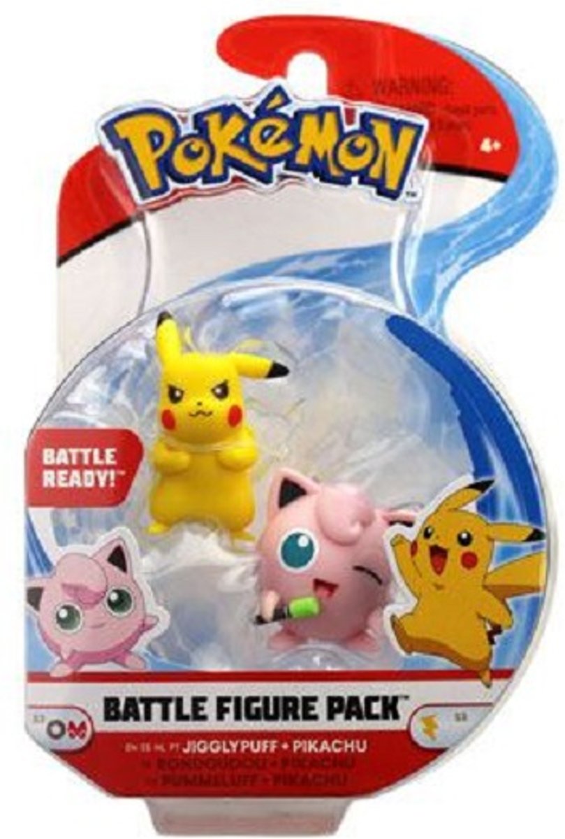 Pokémon Battle Actie Figuren Jigglypuff en Pikachu