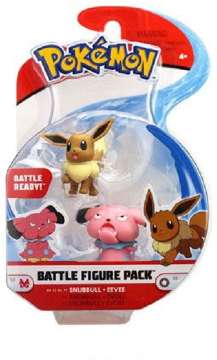 Pokémon Battle Actie Figuren Snubbull en Eevee