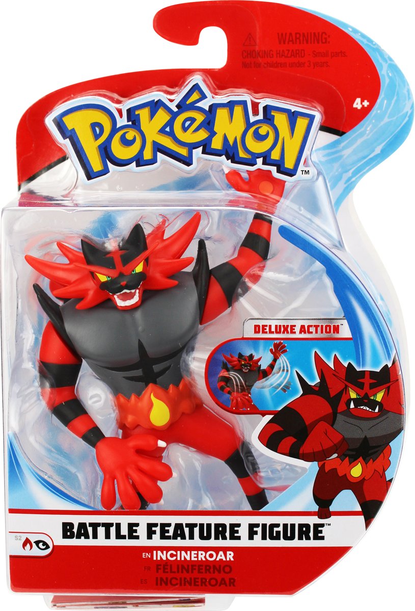 Pokémon Battle Feature Speelfiguur - Incineroar 11 Cm