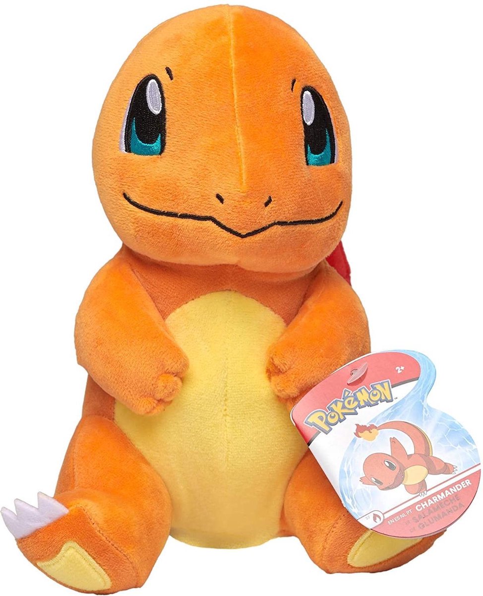 Pokémon Knuffel Charmander Junior 20 Cm Pluche Oranje/geel