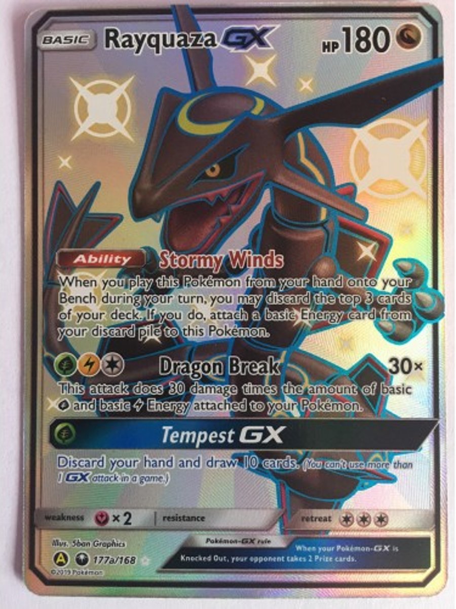 Shiny Rayquaza GX 177A/168 Alternate JUMBO OVERSIZED Promo Card (SM Hidden Fates)