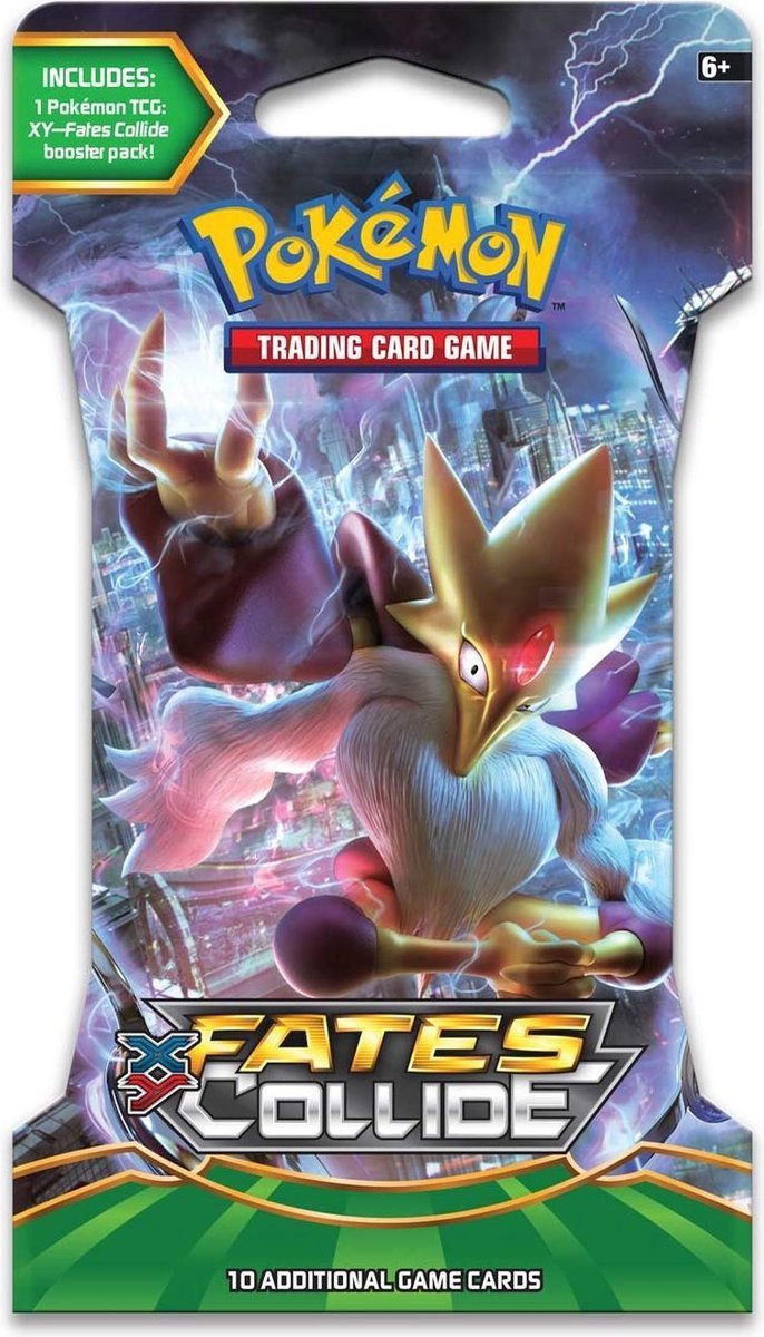 Sleeved Pokemon XY10 Booster Fates Collide + 5 Pokemon Stickers