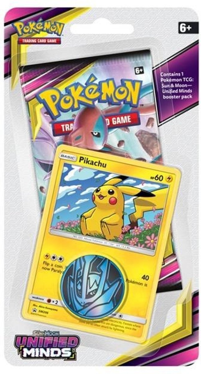 TCG Checklane Booster Pokémon Sun & Moon Unified Minds - Pikachu POKEMON