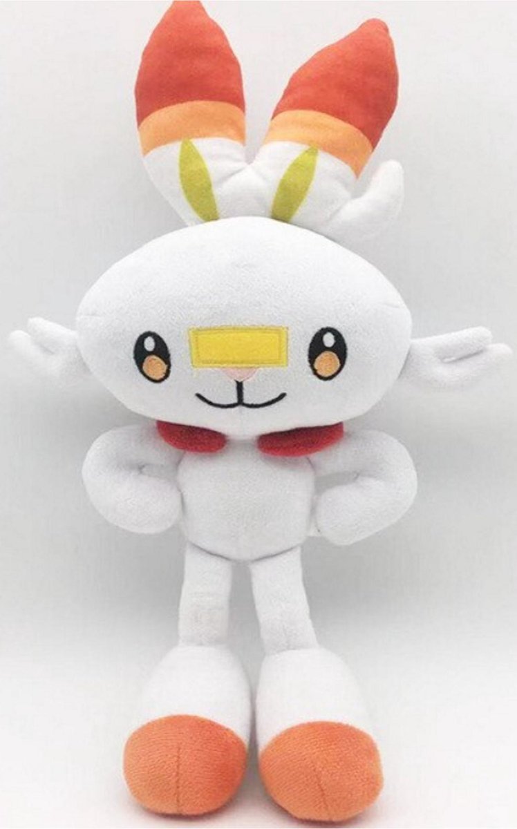 knuffel Pokemon Scorbunny- 38cm lang - bekend van de TV - creator - Pokémon - pokéball - speelgoed - Plushe -pokémon center -Nintendo - Galar region - The isle of armor